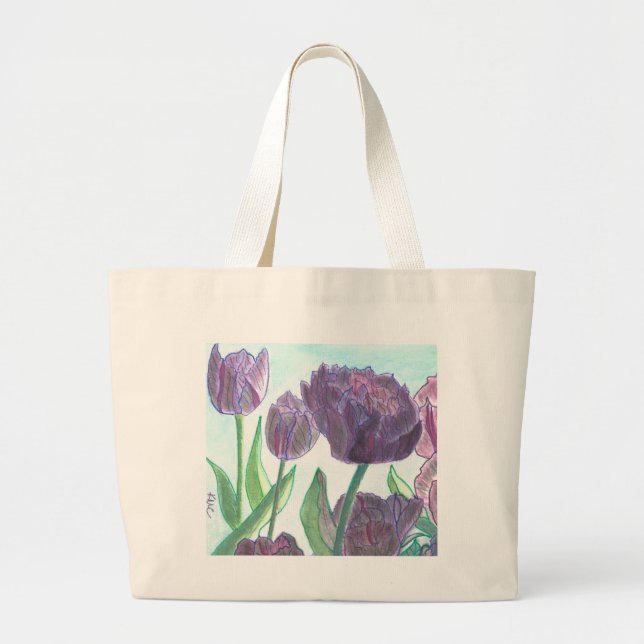 Grand Tote Bag Tulipes (Devant)