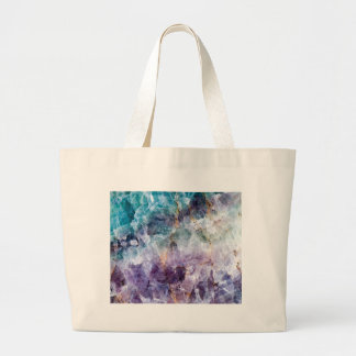 Grand Tote Bag Turquoise et cristal de quartz pourpre