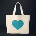 Grand Tote Bag Turquoise heart<br><div class="desc">This tote bag features a shapely turquoise heart.  Great bridesmaid gift.</div>
