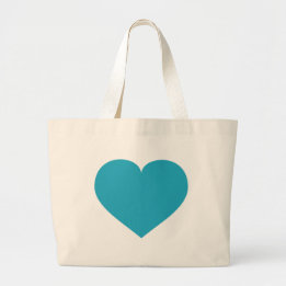 Grand Tote Bag Turquoise heart