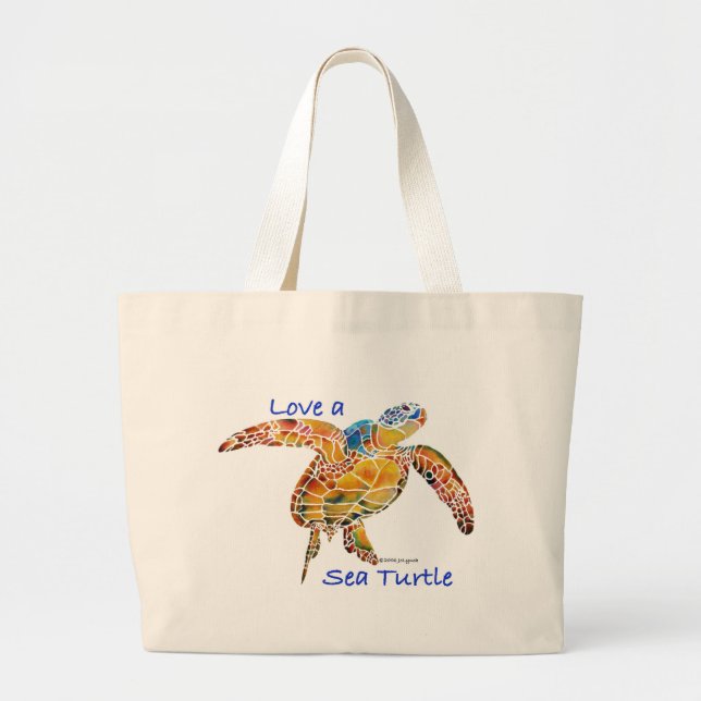Grand Tote Bag TurtleLove (Devant)