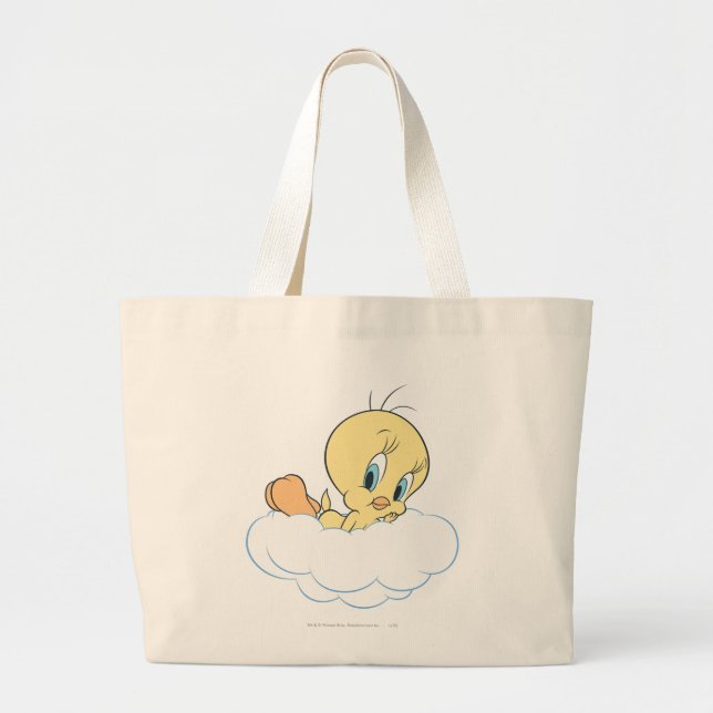 Grand Tote Bag Tweety dans les nuages Pose 3 (Devant)
