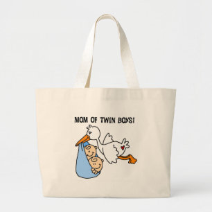 Grand Tote Bag Twin Boys Maman-Stork Tshirts et cadeaux