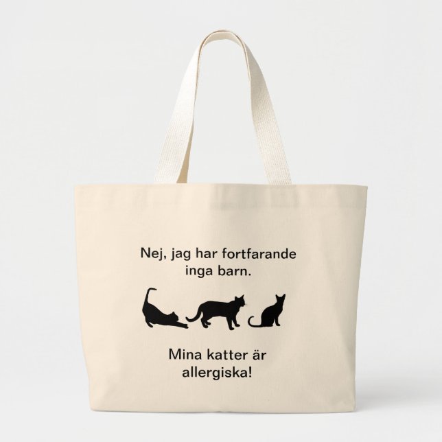 Grand Tote Bag Tygkasse med katter (Devant)