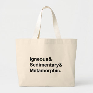 Grand Tote Bag Types métamorphiques sédimentaires ignés de d