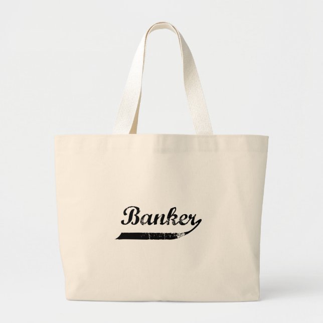 Grand Tote Bag Typographe bancaire (Devant)
