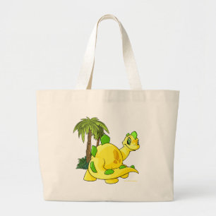 Grand Tote Bag Tyrannian Chomby jaune regardant fixement