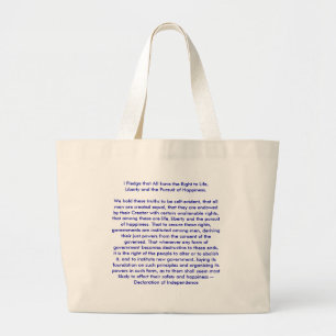 Grand Tote Bag ! ! U Créer une déclaration d'indépendance
