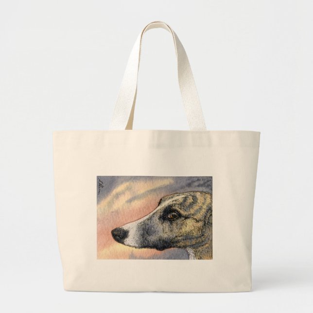 Grand Tote Bag Un chien timide et beau (Devant)