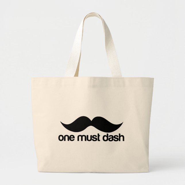 GRAND TOTE BAG UN DOUBLE DASH (MUSTACHE) (Devant)