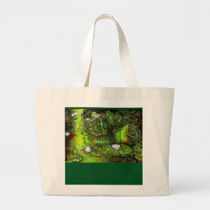 Grand Tote Bag Un étang avec des pensées impures