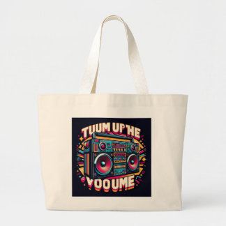 Grand Tote Bag Un gros graphique à botte avec "Monter le volume"