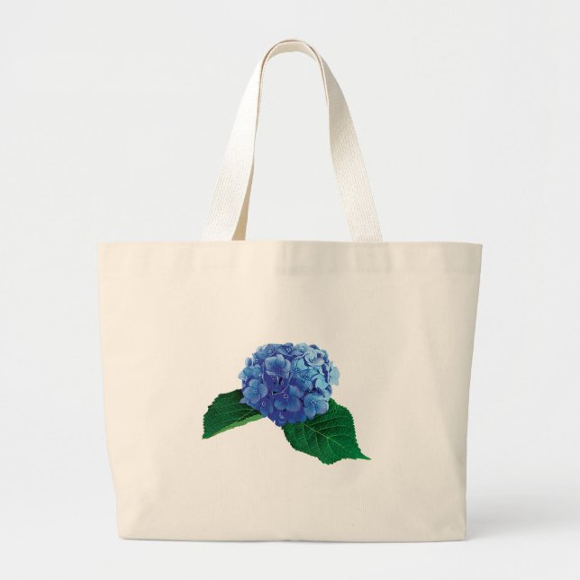 Grand Tote Bag Un hortensia bleu (Devant)