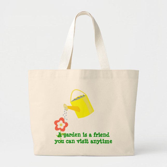 Grand Tote Bag Un jardin est un ami.. Joli jardin de fleurs (Devant)