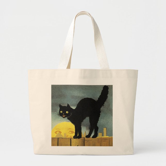 Grand Tote Bag Un joyeux Halloween (Devant)