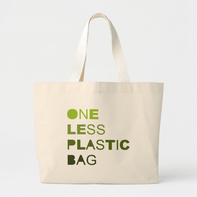 Grand Tote Bag Un moins de T-shirt de sachet en plastique/T-shirt (Devant)