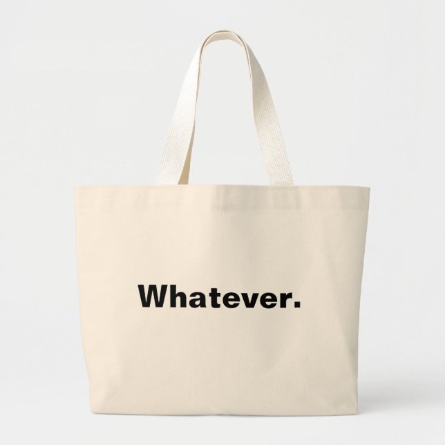 Grand Tote Bag Un mot de minimalisme (Devant)