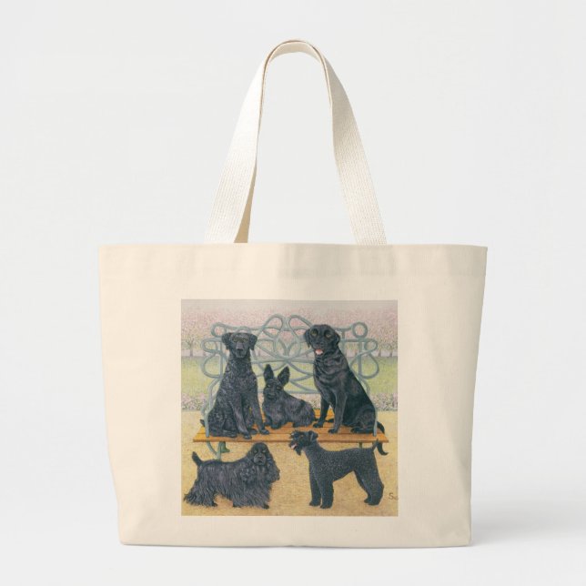 Grand Tote Bag Un siège en parc (Devant)
