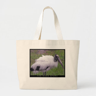 Grand Tote Bag Une cigogne en bois