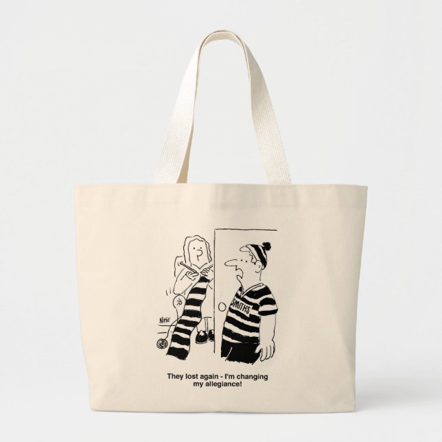Grand Tote Bag Une femme est Tricot une écharpe pour le fan de fo (Devant)