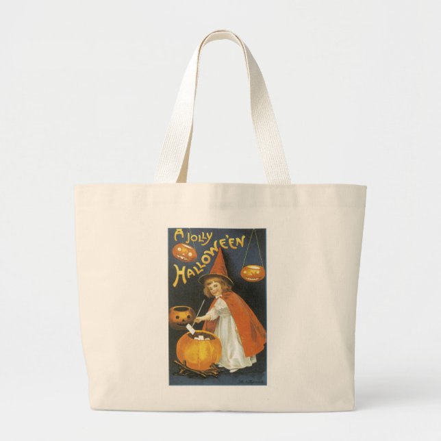 Grand Tote Bag Une Halloween Jolley (Devant)