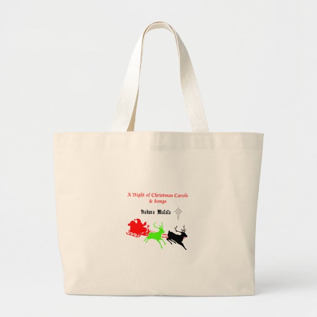 Grand Tote Bag Une nuit de chants et chants de Noël Hakunamatata (Devant)