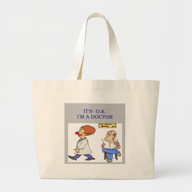 Grand Tote Bag une plaisanterie drôle de docteur (Devant)