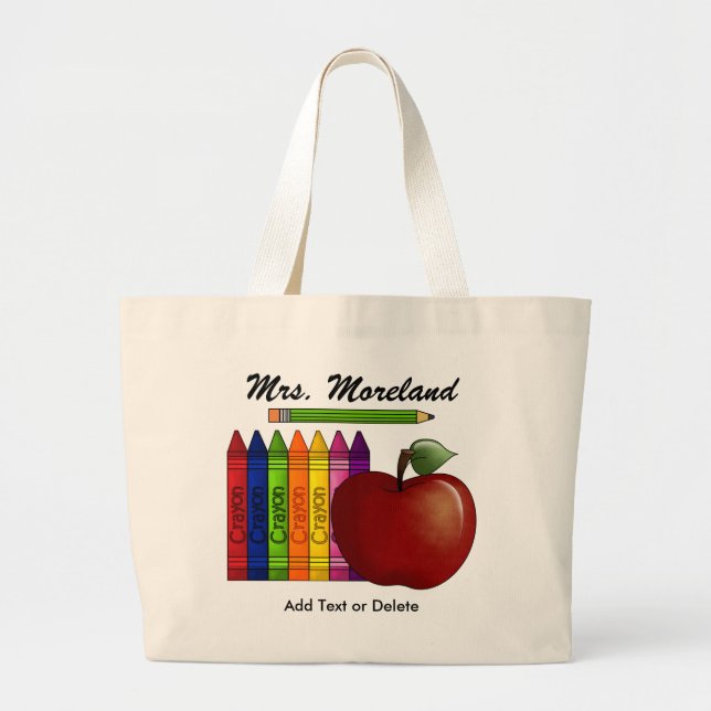 Grand Tote Bag Une pomme pour la Fourre-tout de l'enseignant par  (Devant)