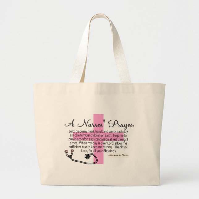 Grand Tote Bag Une PRIÈRE d'infirmières (Devant)