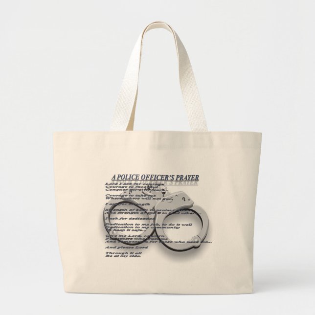 GRAND TOTE BAG UNE PRIÈRE DU POLICIER (Devant)