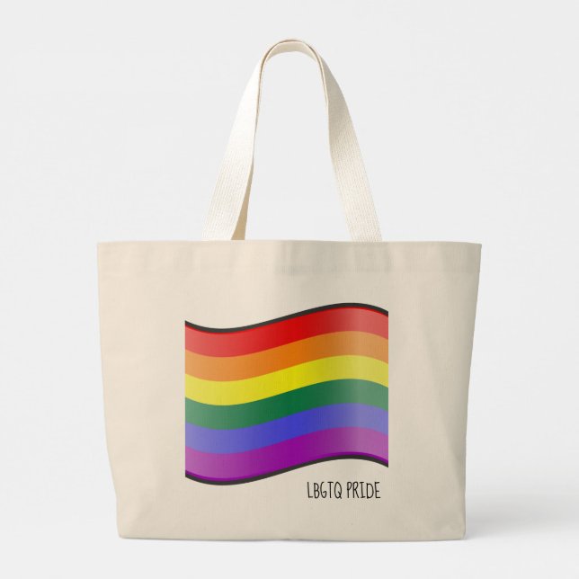 Grand Tote Bag Une Vague De Fierté (Dos)