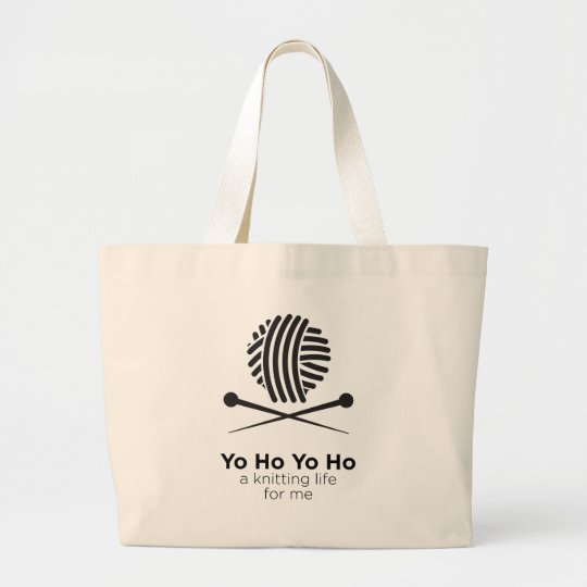 Grand Tote Bag Une vie de tricot pour moi Fourre-tout