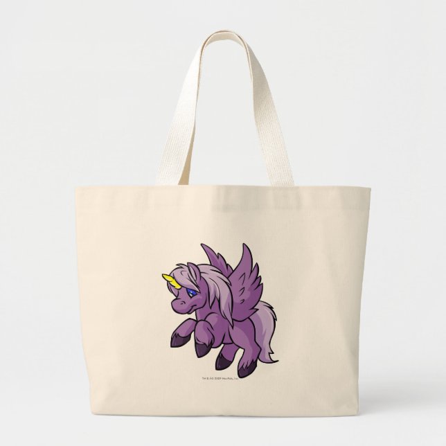 Grand Tote Bag Uni pourpre (Devant)