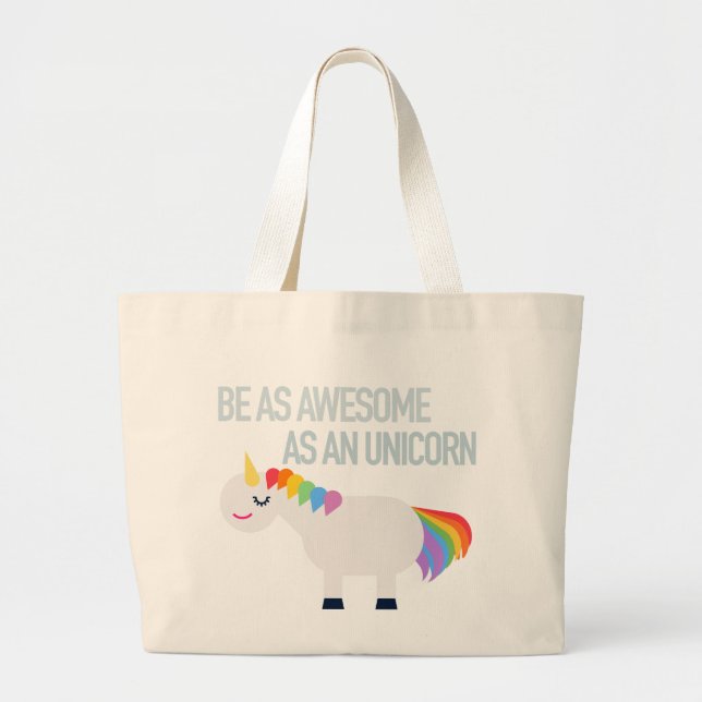 Grand Tote Bag Unicorm impressionnant (Devant)