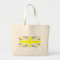Union Jack gris clair et jaune