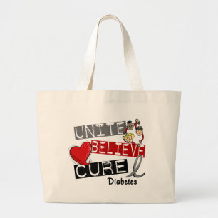 Grand Tote Bag UNISSEZ CROIENT le diabète de TRAITEMENT