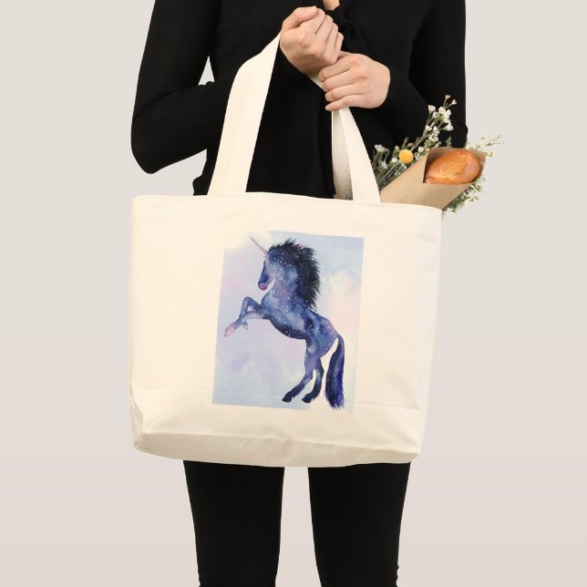 Grand Tote Bag Univers Unicorne - Cosmique (Devant (produit))