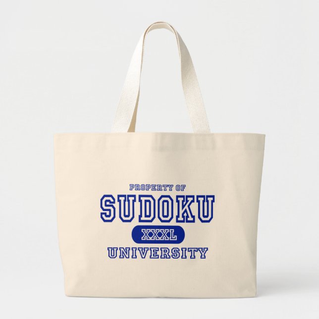 Grand Tote Bag Université de Sudoku (Devant)