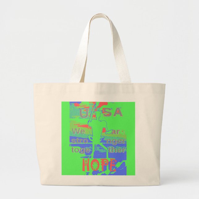 Grand Tote Bag Usa Change Beautiful Extraordinaire Text Quote Des (Devant)