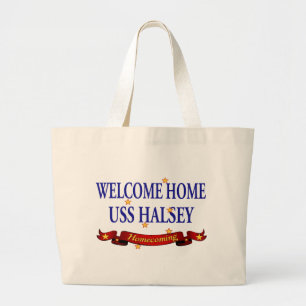 Grand Tote Bag USS à la maison bienvenu Halsey