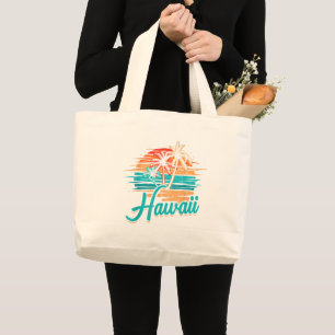 Grand Tote Bag Vacances tropicales à Hawaii îles Hawaïennes