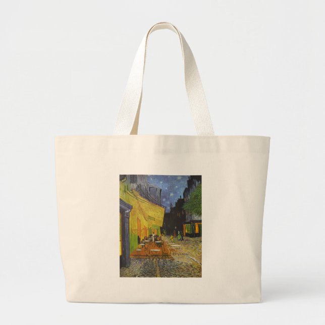 Grand Tote Bag Van Gogh Cafe Terrasse Post-impressionniste (Devant)
