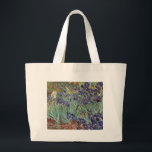 Grand Tote Bag Van Gogh Irises Peinture impressionniste<br><div class="desc">Vincent Van Gogh Irises à Saint Remy - Irises de Vincent Van Gogh est une magnifique peinture impressionniste réalisée par l'un des maîtres impressionnistes de tous les temps. Le jardin de l'iris tourbillonne de couleur et d'émotion, les iris violets jaillissant de leurs tiges et feuilles bleus et verts. Il y...</div>
