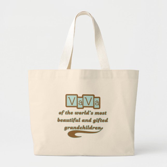 Grand Tote Bag Vava des petits-enfants doués (Devant)