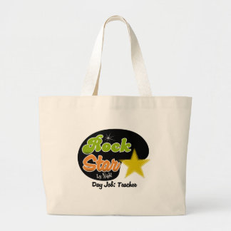 Grand Tote Bag Vedette du rock par nuit - professeur du travail