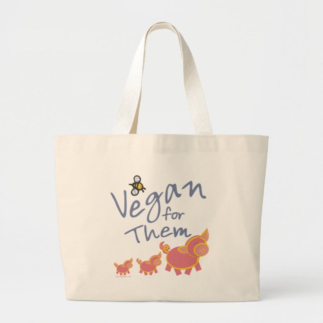 Grand Tote Bag Végétal pour animaux (Devant)