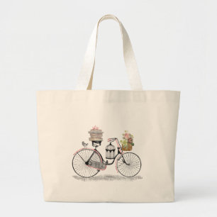 Grand Tote Bag Vélo de poussée d'imaginaire
