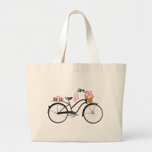 Grand Tote Bag Vélo Poka Dot (Devant)