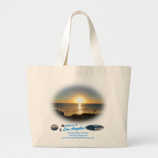 Grand Tote Bag Venice Beach Sunset 2 (Devant)