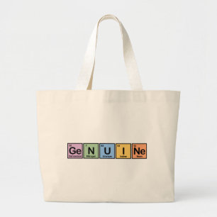 Grand Tote Bag Véritable fait d'éléments